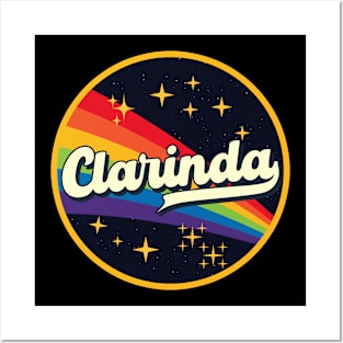 Clarinda // Rainbow In Space Vintage Style Posters and Art